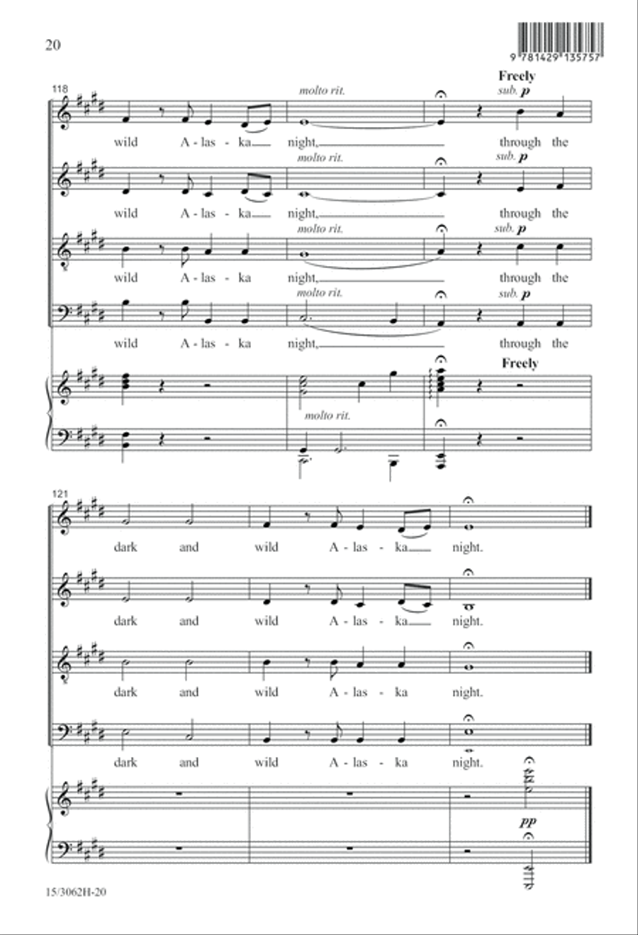 Aurora Borealis 4-Part scores gallery preview page 21