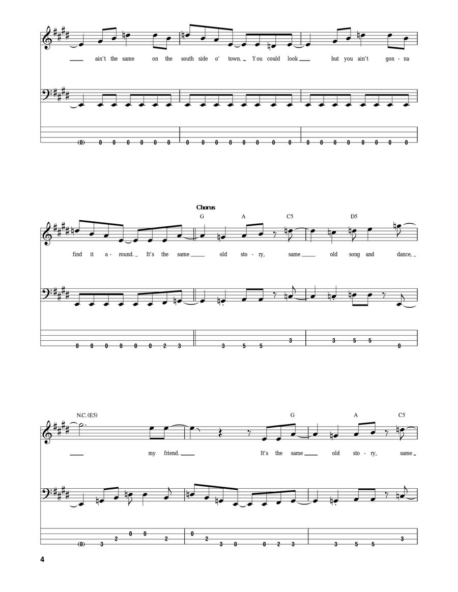 Same Old Song And Dance Acoustic Guitar scores gallery preview page 4