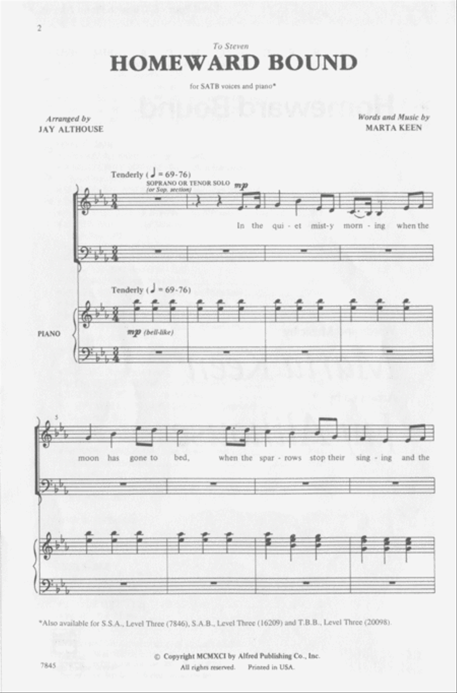 Homeward Bound 4-Part scores gallery preview page 8