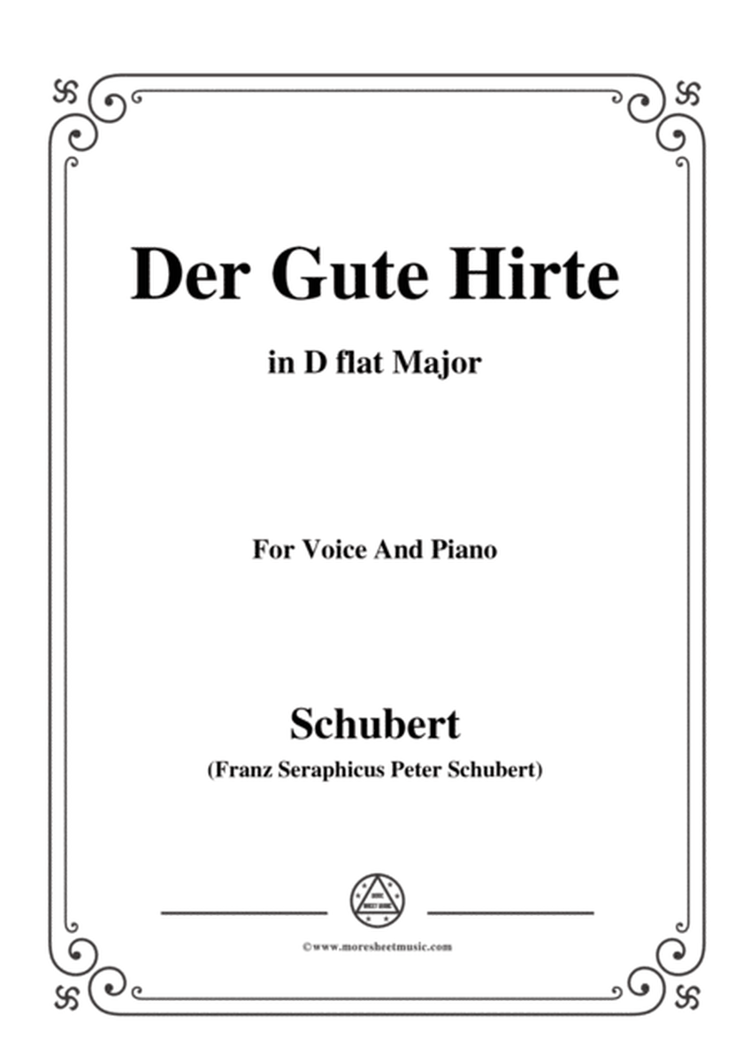 Schubert-Der Gute Hirte,in D flat Major,for Voice&Piano image number null