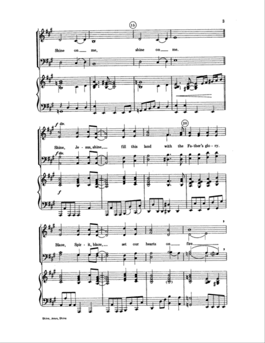 Shine, Jesus, Shine Choir scores gallery preview page 3