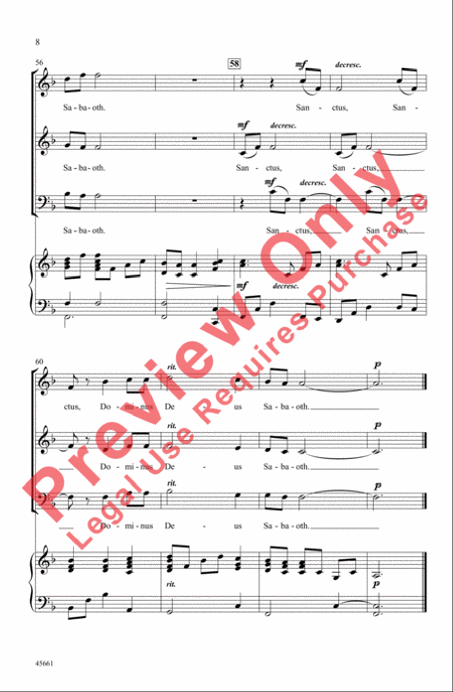 Sanctus 3-Part scores gallery preview page 8