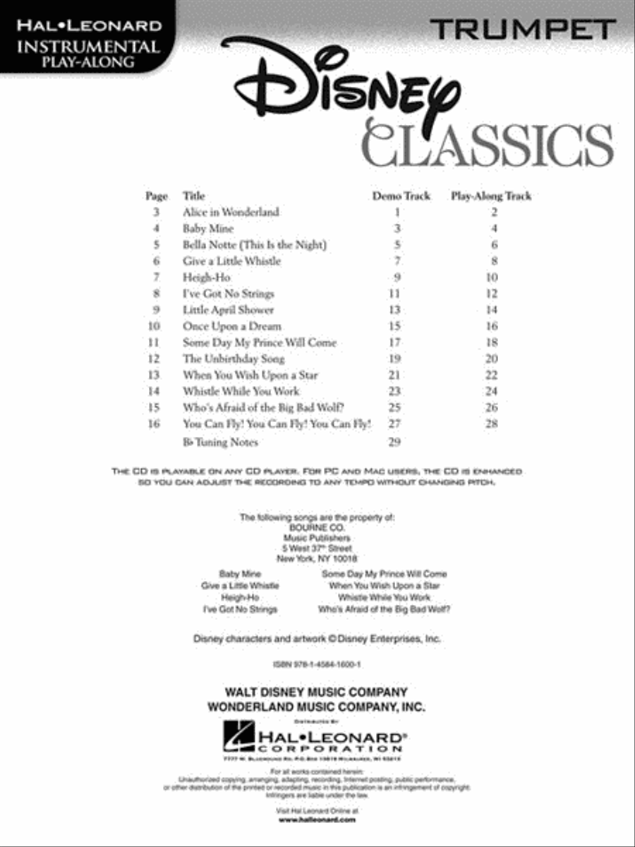 Disney Classics Trumpet Solo scores gallery preview page 3
