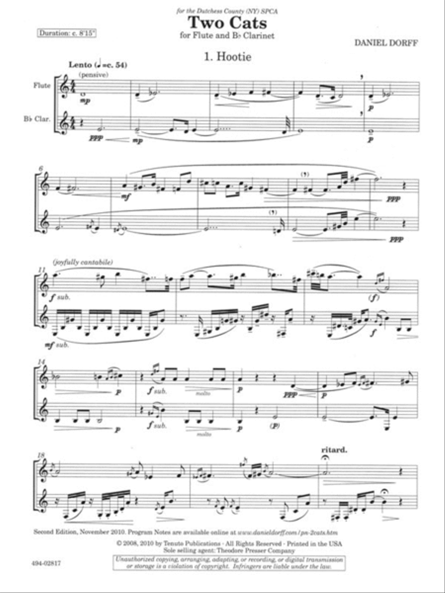 Two Cats Two Cats Chamber Music scores gallery preview page 2