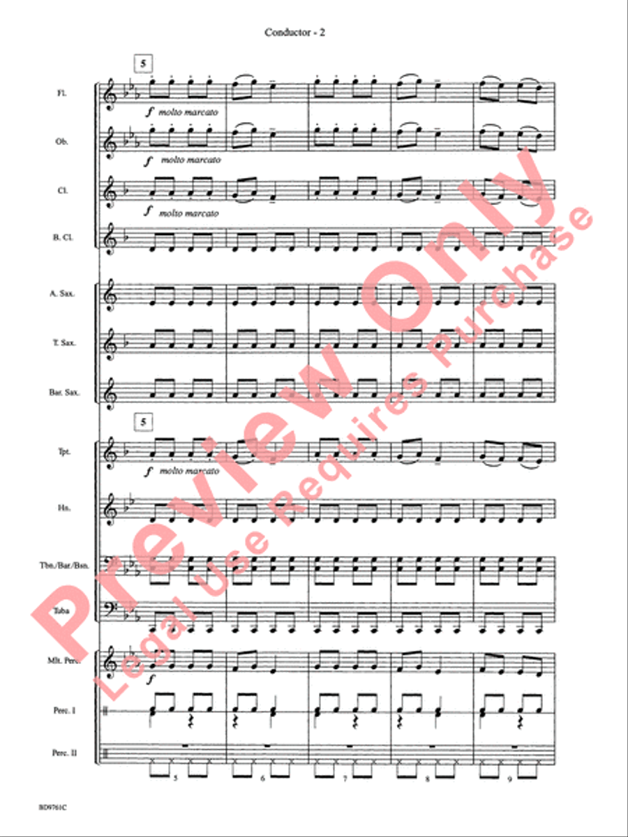 Bartók Suite (from For Children) by Bela Bartok Concert Band - Sheet Music page 5