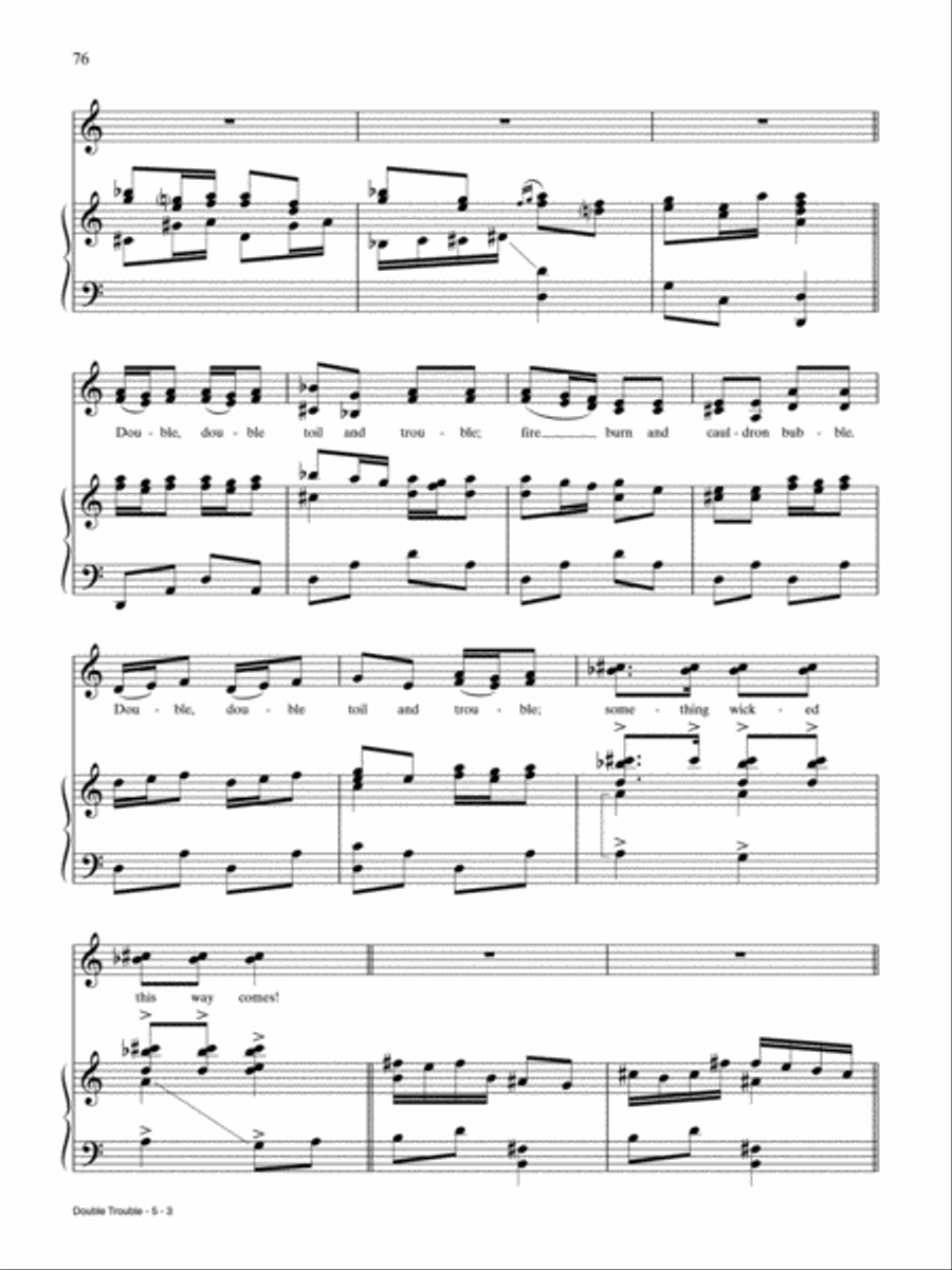 Double Trouble (from Harry Potter and The Prisoner of Azkaban) Piano, Vocal, Guitar scores gallery preview page 3