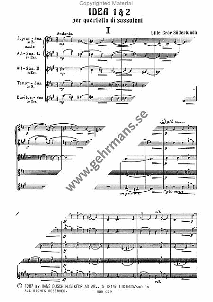 Idea 1 & 2 Tenor Saxophone scores gallery preview page 2