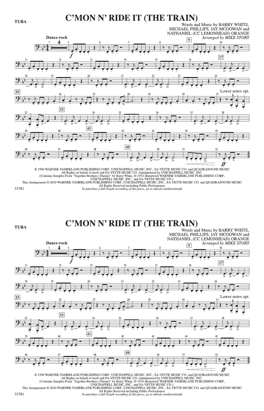 C'mon n' Ride It (The Train): Tuba