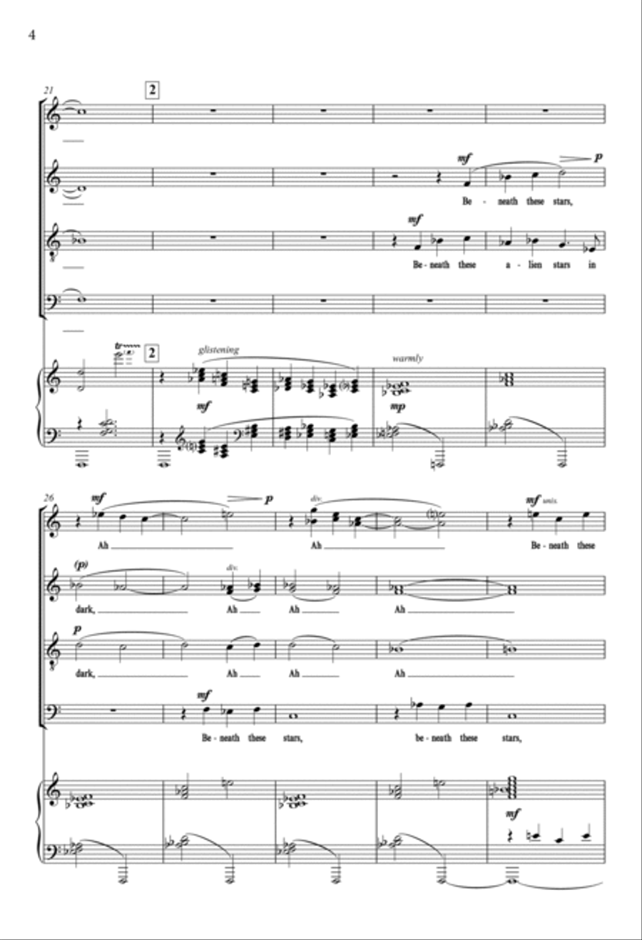 The Settling Years: 2. Beneath These Alien Stars 4-Part scores gallery preview page 4