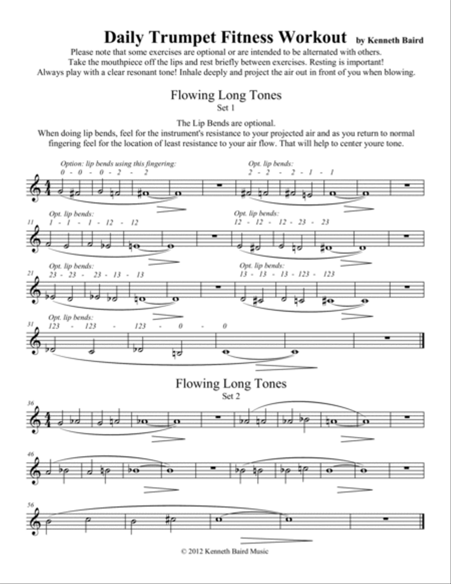 Daily Trumpet Fitness Workout: Staying in Shape for All Genres of Music Trumpet Solo scores gallery preview page 3