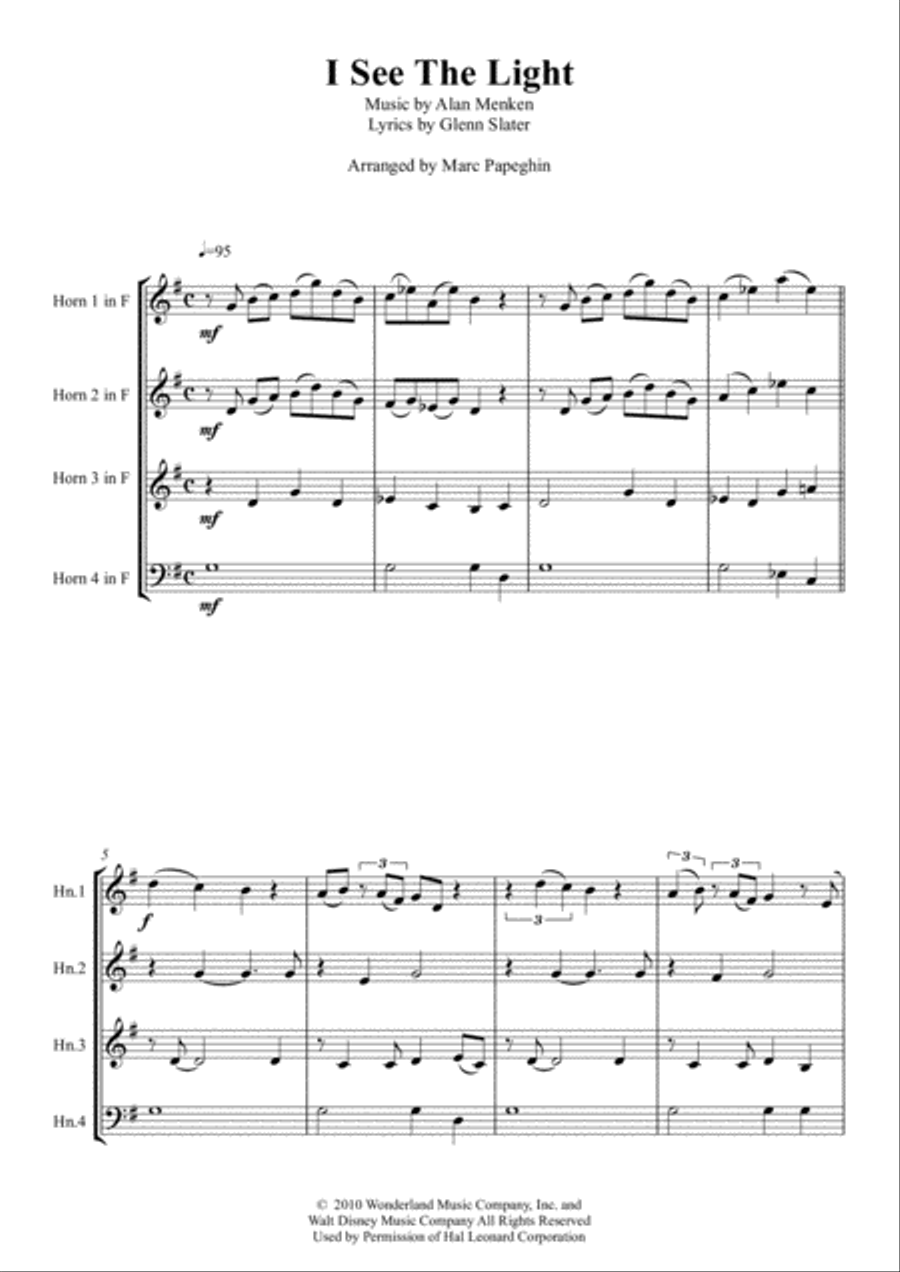 I See The Light I See The Light Brass Ensemble scores gallery preview page 2