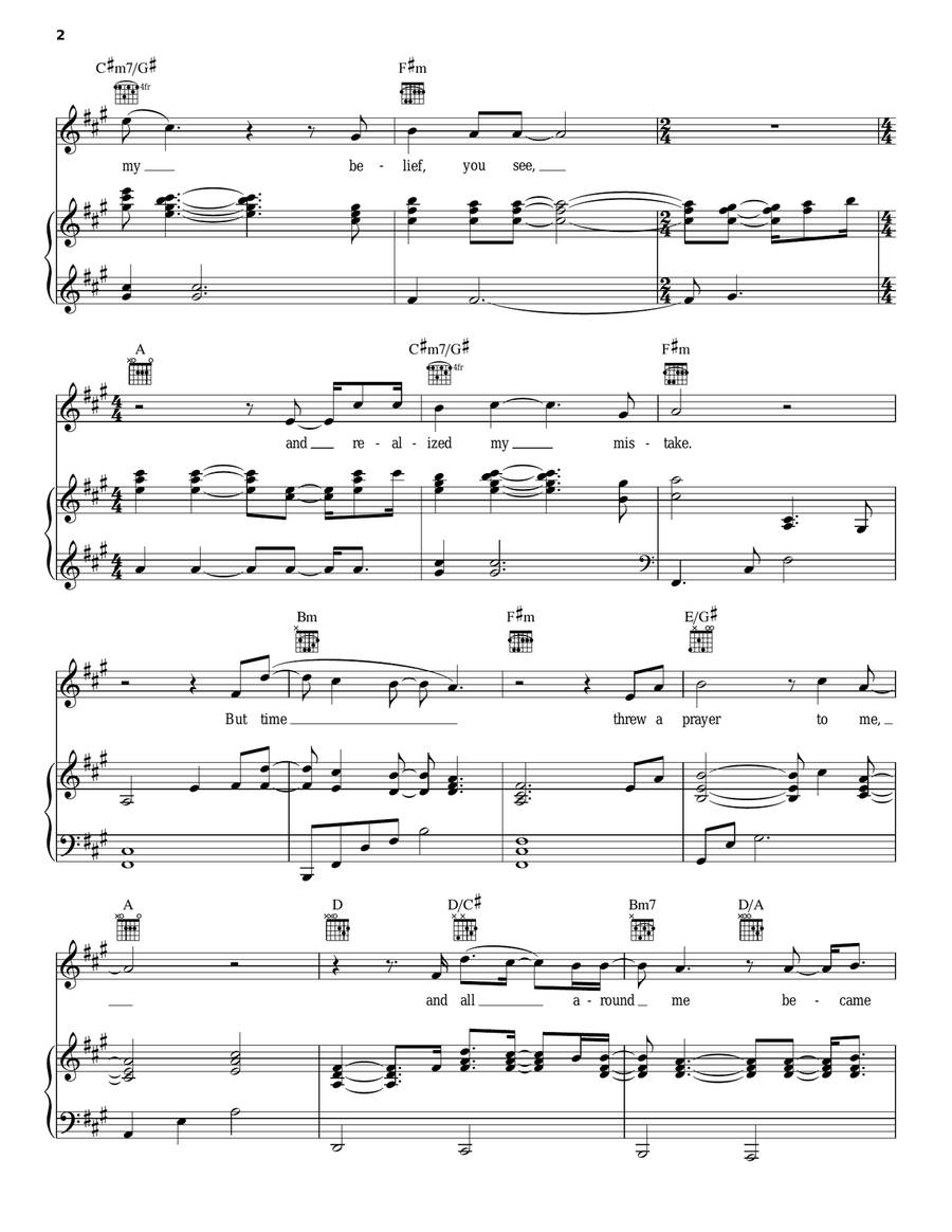 Love's Divine Piano, Vocal, Guitar scores gallery preview page 2