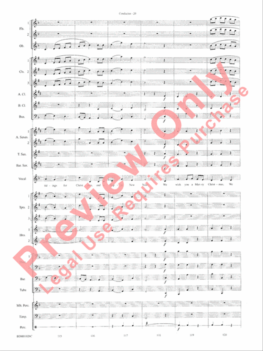The Ultimate Christmas Sing-Along Concert Band scores gallery preview page 22