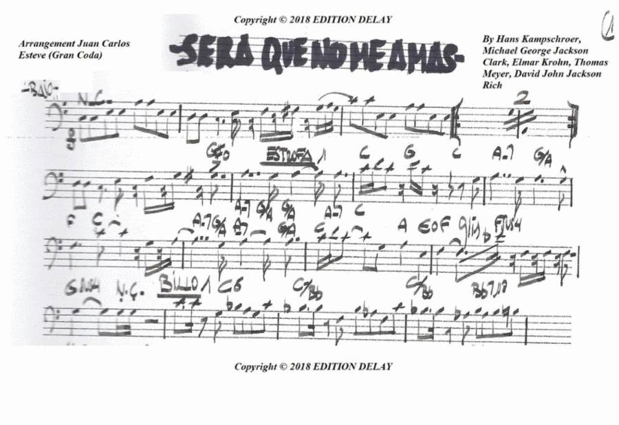 Sera Que No Me Amas Guitar Tablature scores gallery preview page 1