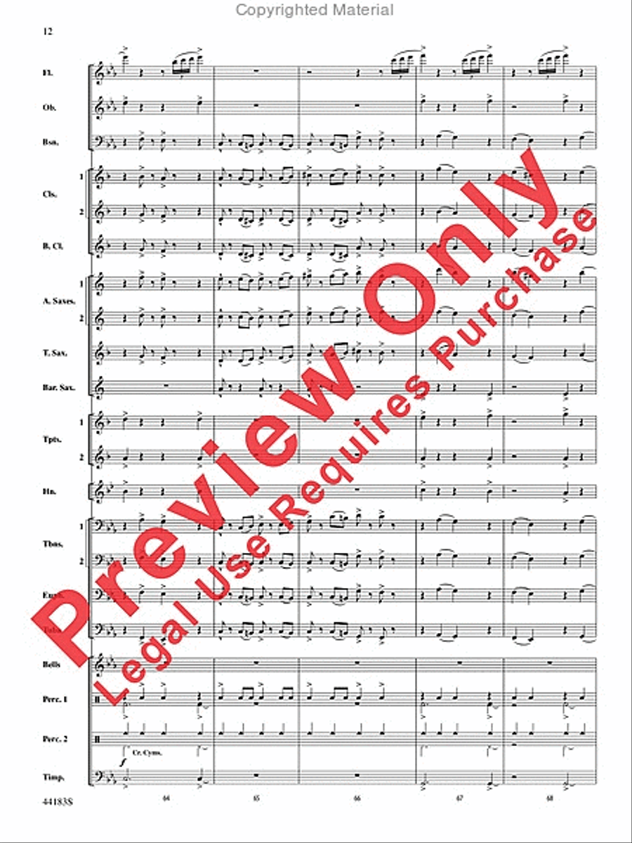 Cobra Dance Concert Band scores gallery preview page 13