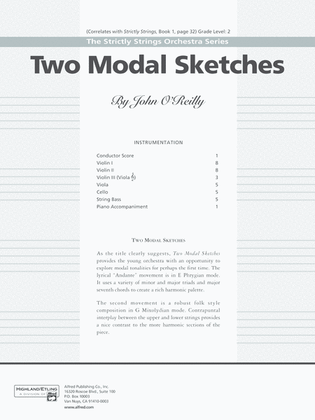 Book cover for Two Modal Sketches: Score