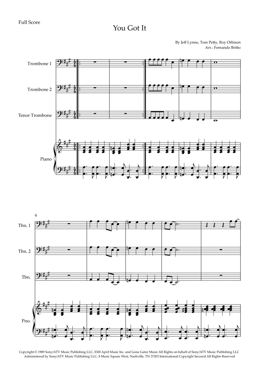 You Got It Small Ensemble scores gallery preview page 1