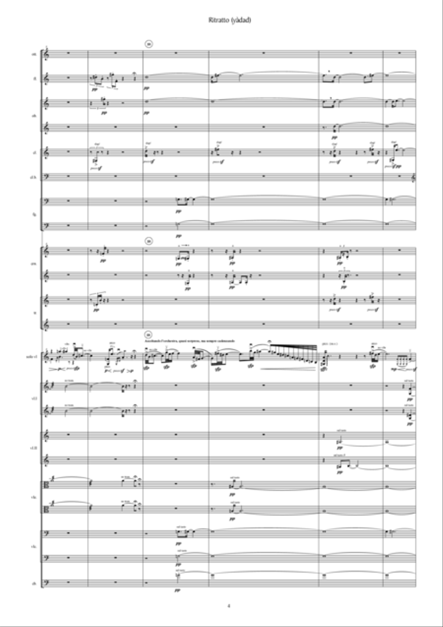 Umberto Pedraglio: RITRATTO (ES 1046) per Violino e Orchestra Large Ensemble scores gallery preview page 6