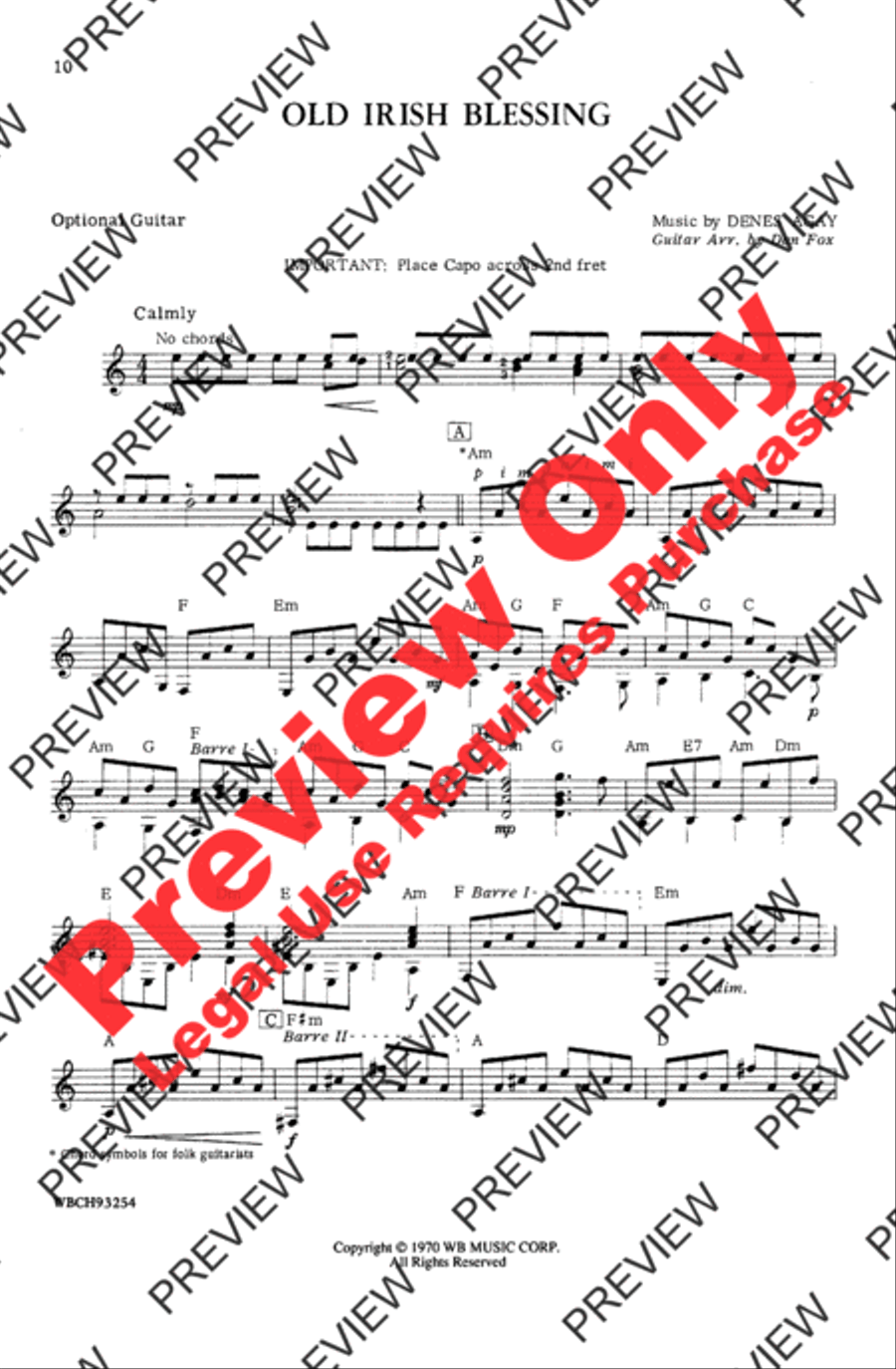 Old Irish Blessing 4-Part scores gallery preview page 10