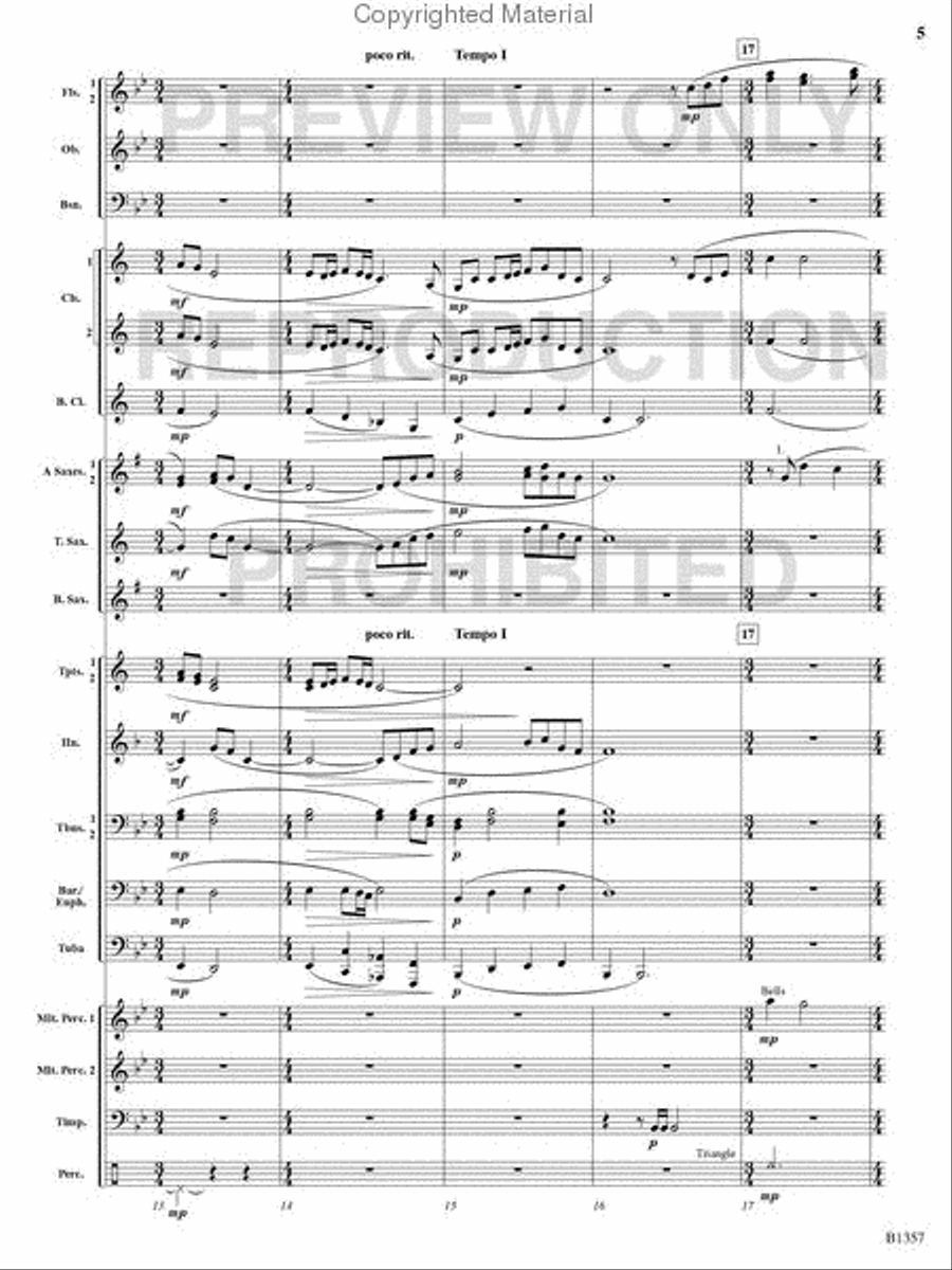 Rain Rain Concert Band scores gallery preview page 4