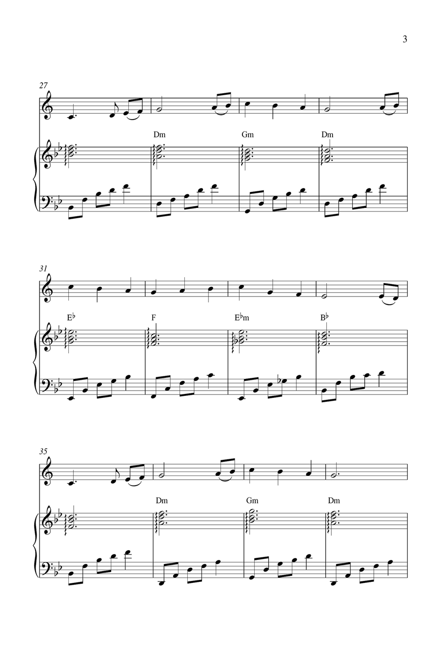 Christmas Medley (for Bb trumpet solo and piano accompaniment) Christmas Medley (for Bb trumpet solo and piano accompaniment) B-Flat Trumpet scores gallery preview page 3