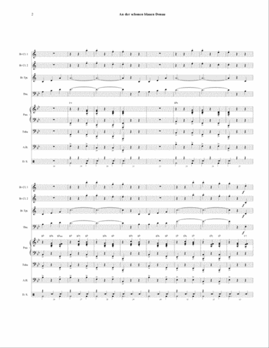An der schonen blauen Donau - On The Beautiful Blue Danube (The Blue Danube Waltz) - Oktoberfest Large Ensemble scores gallery preview page 2