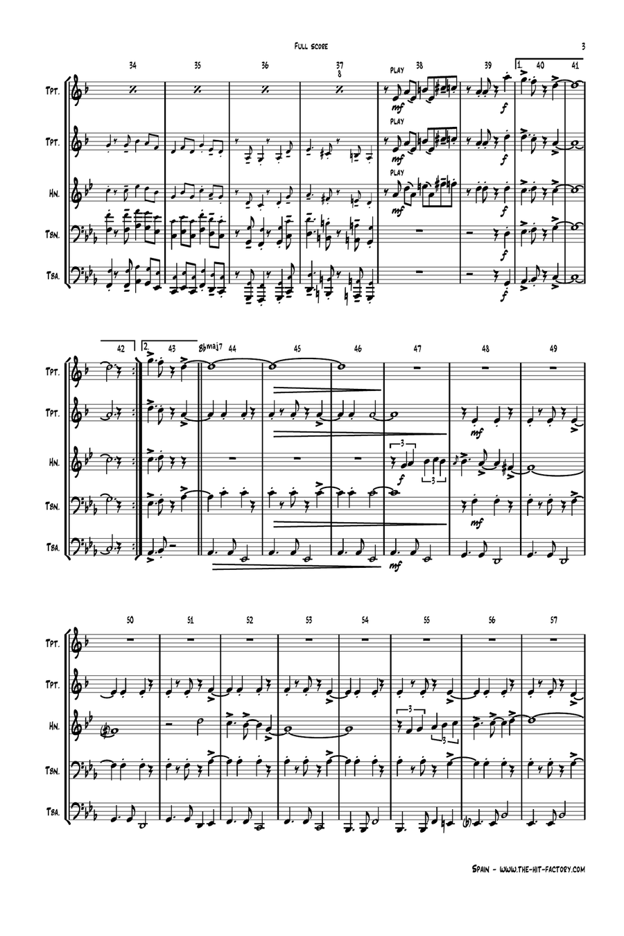 Spain Brass Quintet scores gallery preview page 3