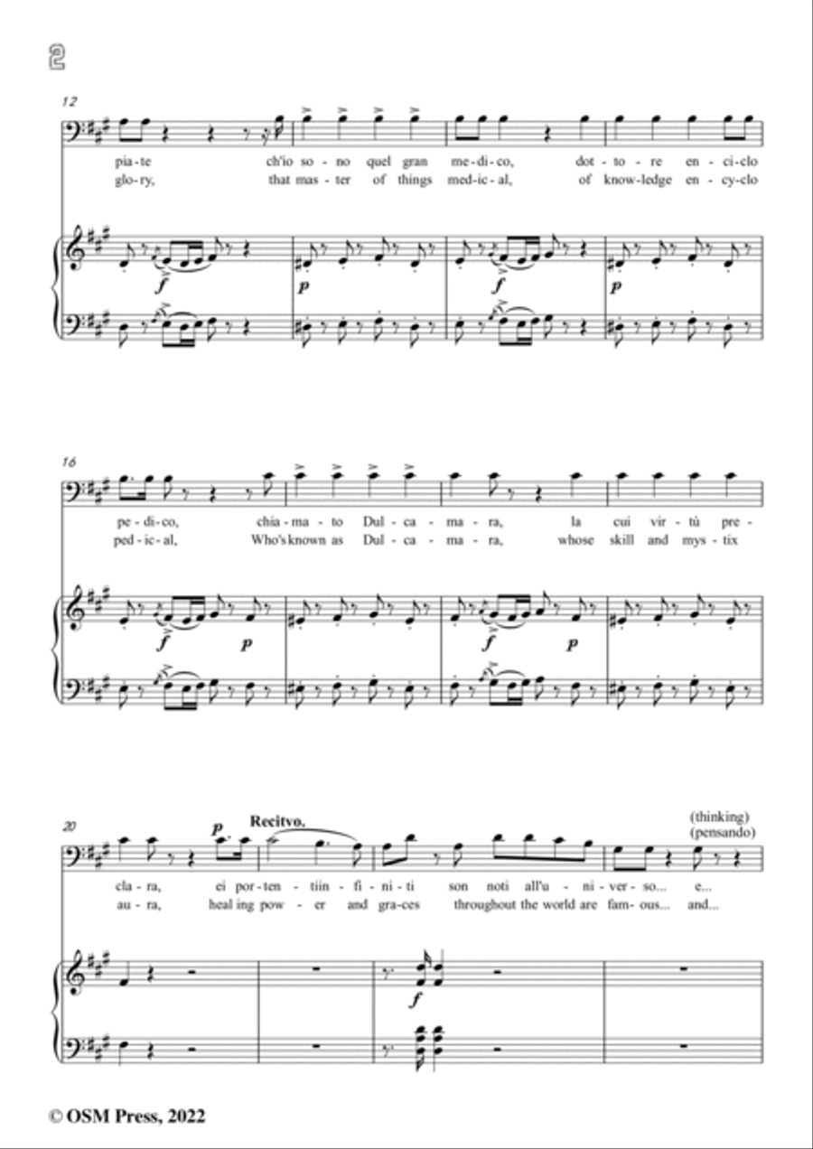 Donizetti-Udite/Benefattor degl'uomini,from L'elisir d'amore Voice scores gallery preview page 4