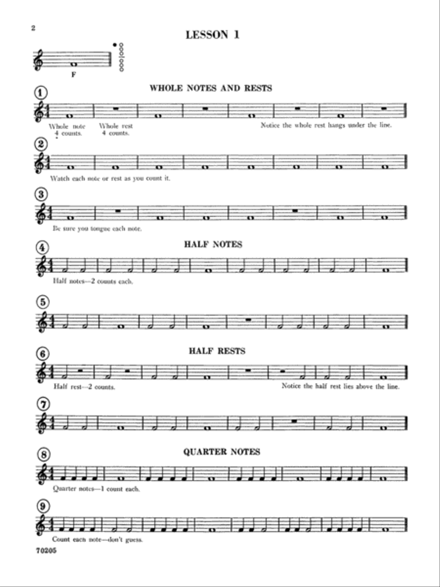 Easy Steps to the Band (Bb Clarinet) Concert Band Methods scores gallery preview page 3
