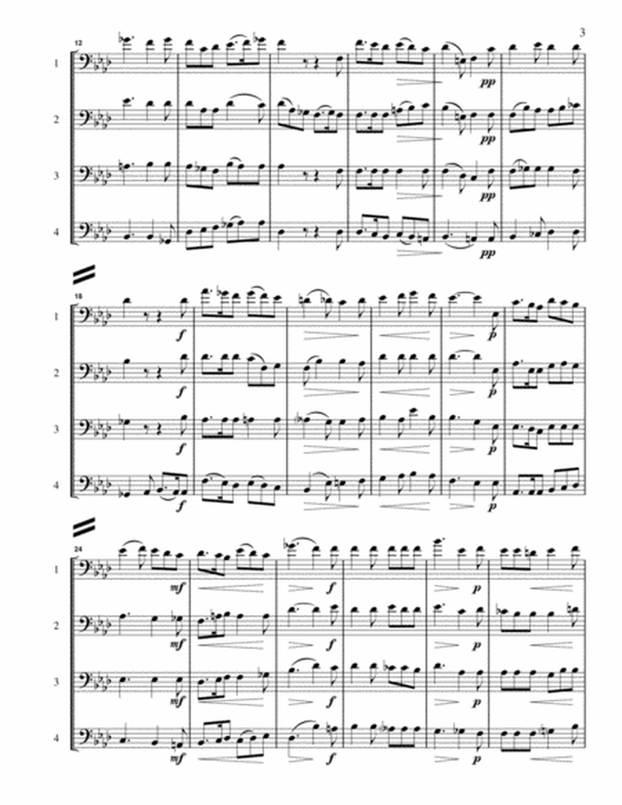 Bruckner - Der Abendhimmel (WAB 55) transcribed for Trombone Quartet image number null