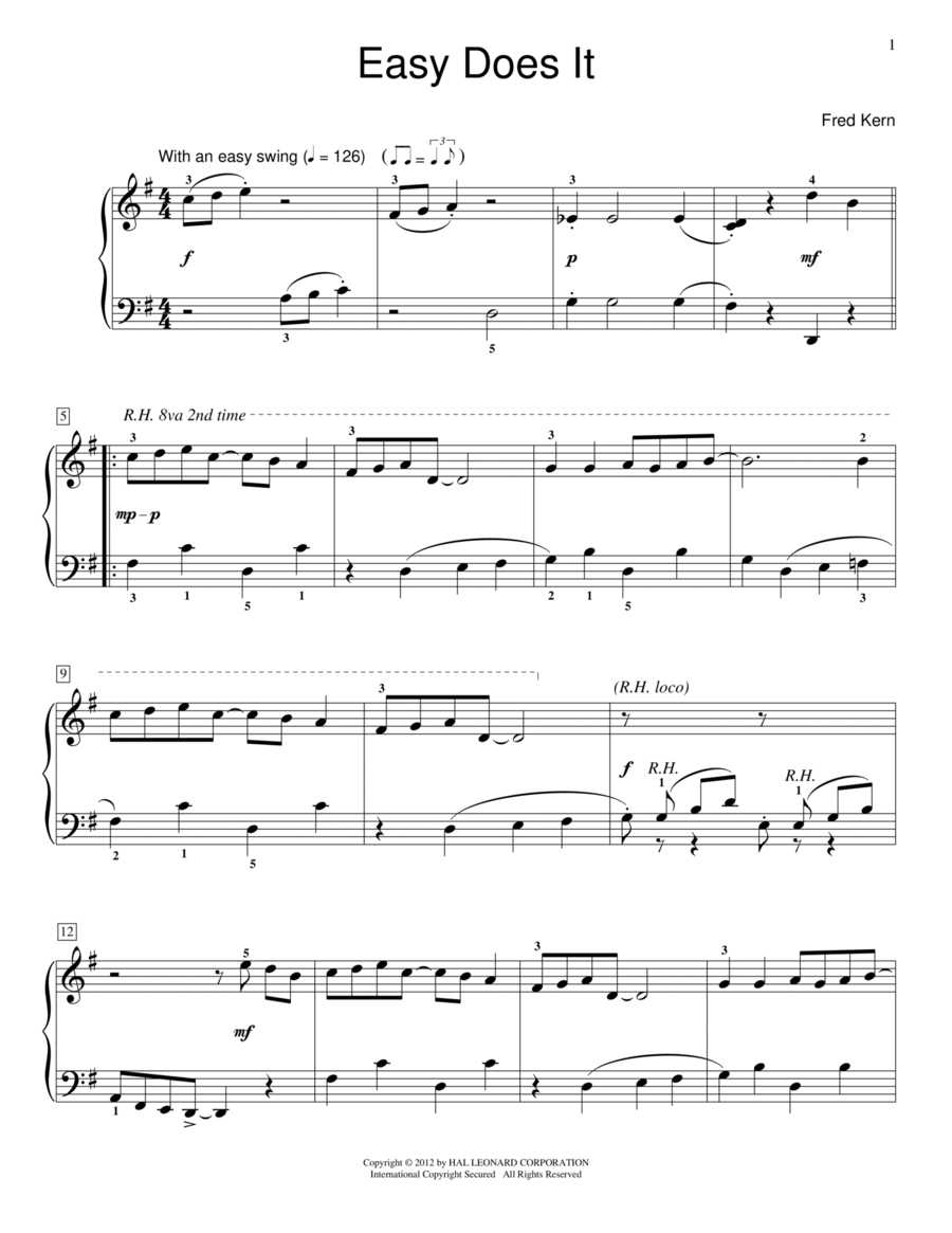Easy Does It Piano Method scores gallery preview page 1