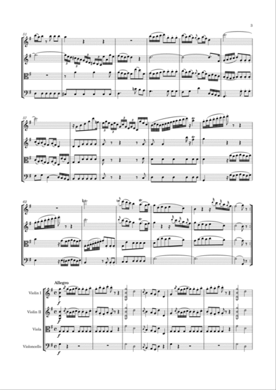 Mozart - String Quartet No.1 in G major, K.80 ; K⁶.73f String Quartet scores gallery preview page 4