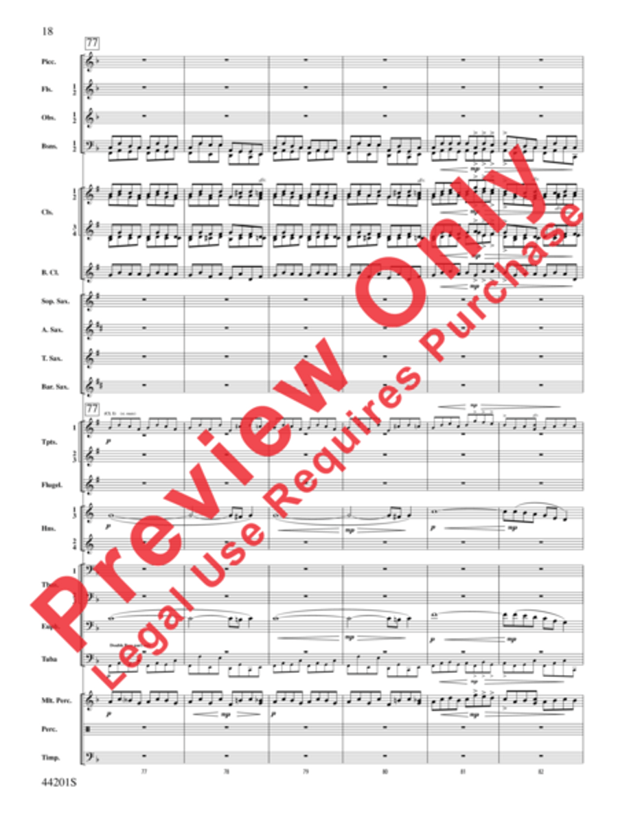 Handel in the Strand Concert Band scores gallery preview page 19