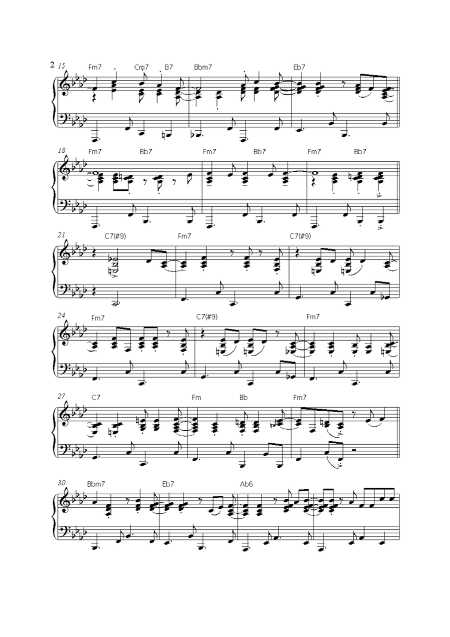 Mas Que Nada Piano Solo scores gallery preview page 2
