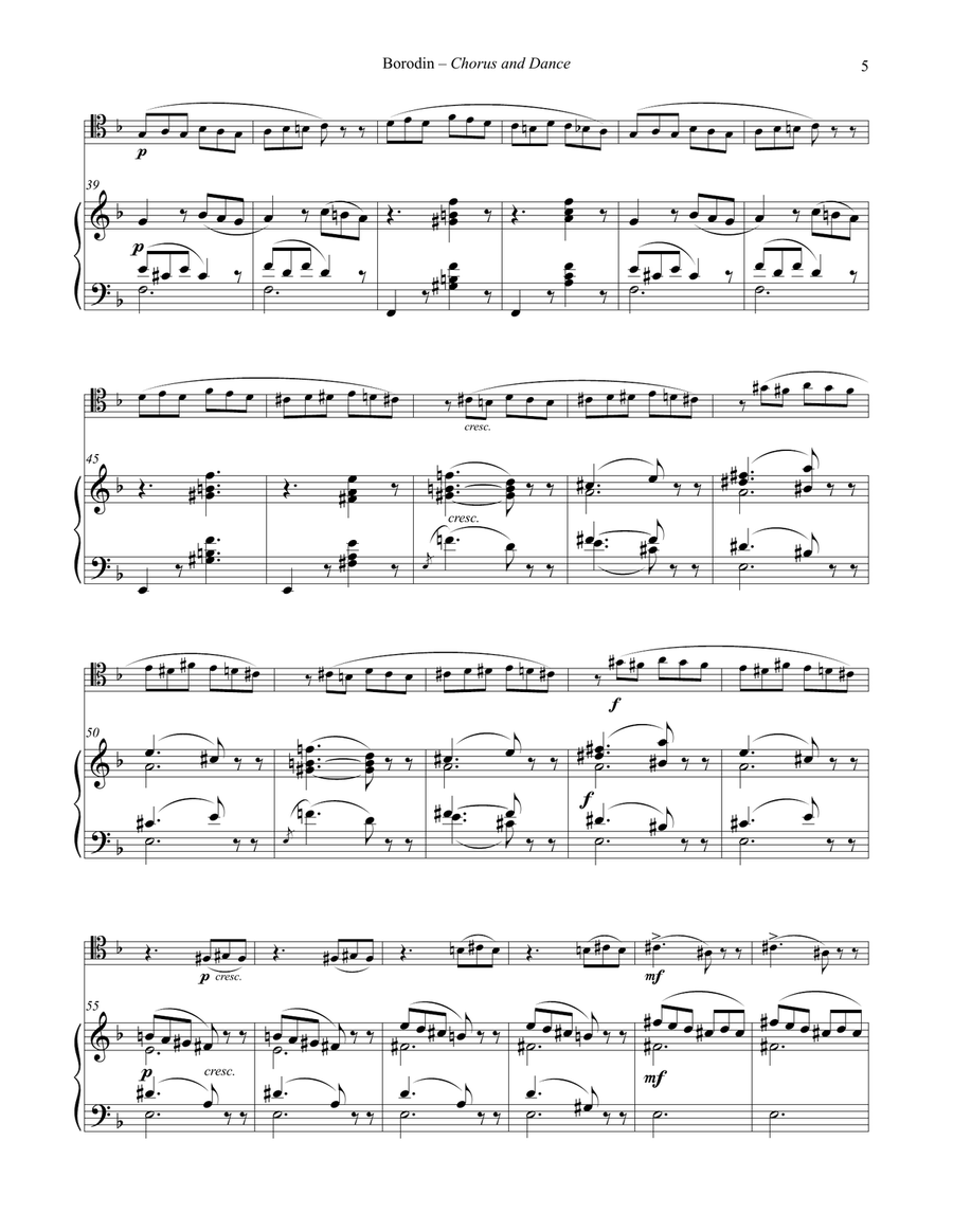 Chorus and Dance of the Polovetsian Maidens from Prince Igor Choir scores gallery preview page 5