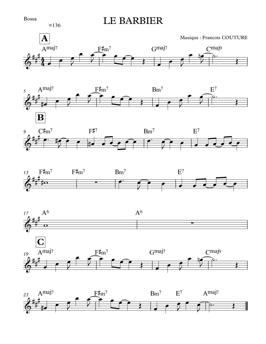LE BARBIER Piano scores gallery preview page 1