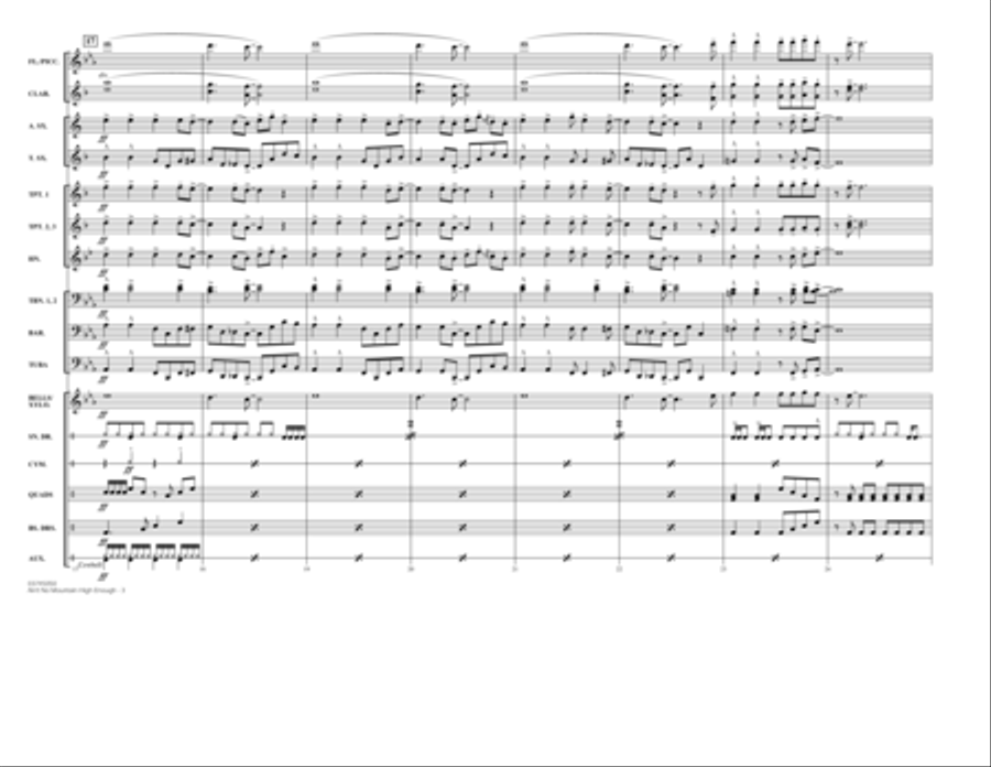 Ain't No Mountain High Enough - Full Score Marching Band scores gallery preview page 3
