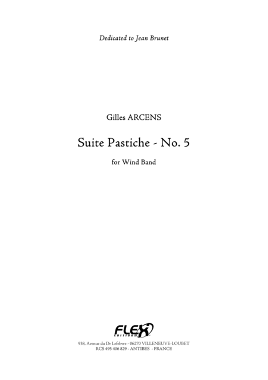 Suite Pastiche: No. 5 Concert Band scores gallery preview page 1