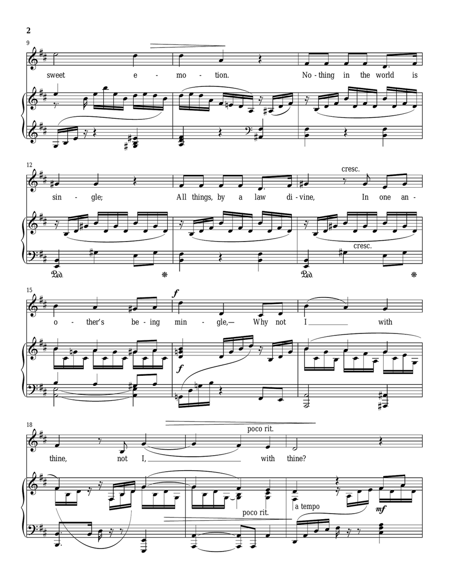 Love's Philosophy, Op. 3, No. 1 Mezzo-Soprano Voice scores gallery preview page 2