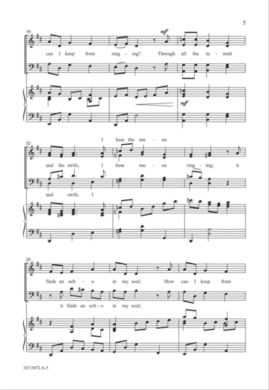How Can I Keep From Singing? 4-Part scores gallery preview page 6