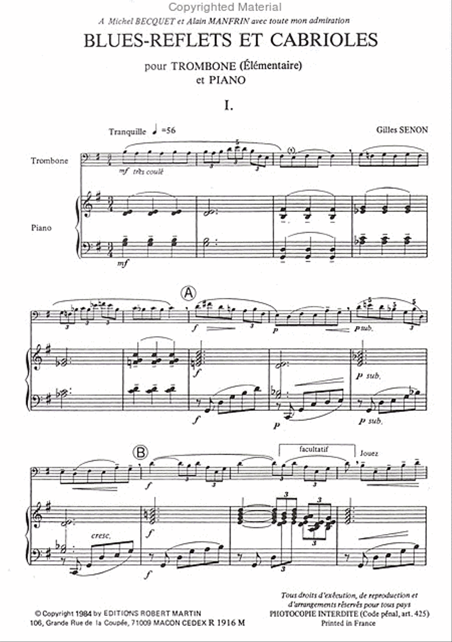 Blues reflets et cabrioles Piano Accompaniment scores gallery preview page 2