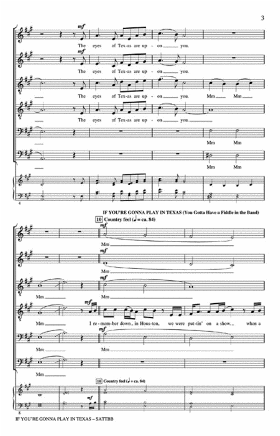 If You're Gonna Play in Texas A Cappella scores gallery preview page 3
