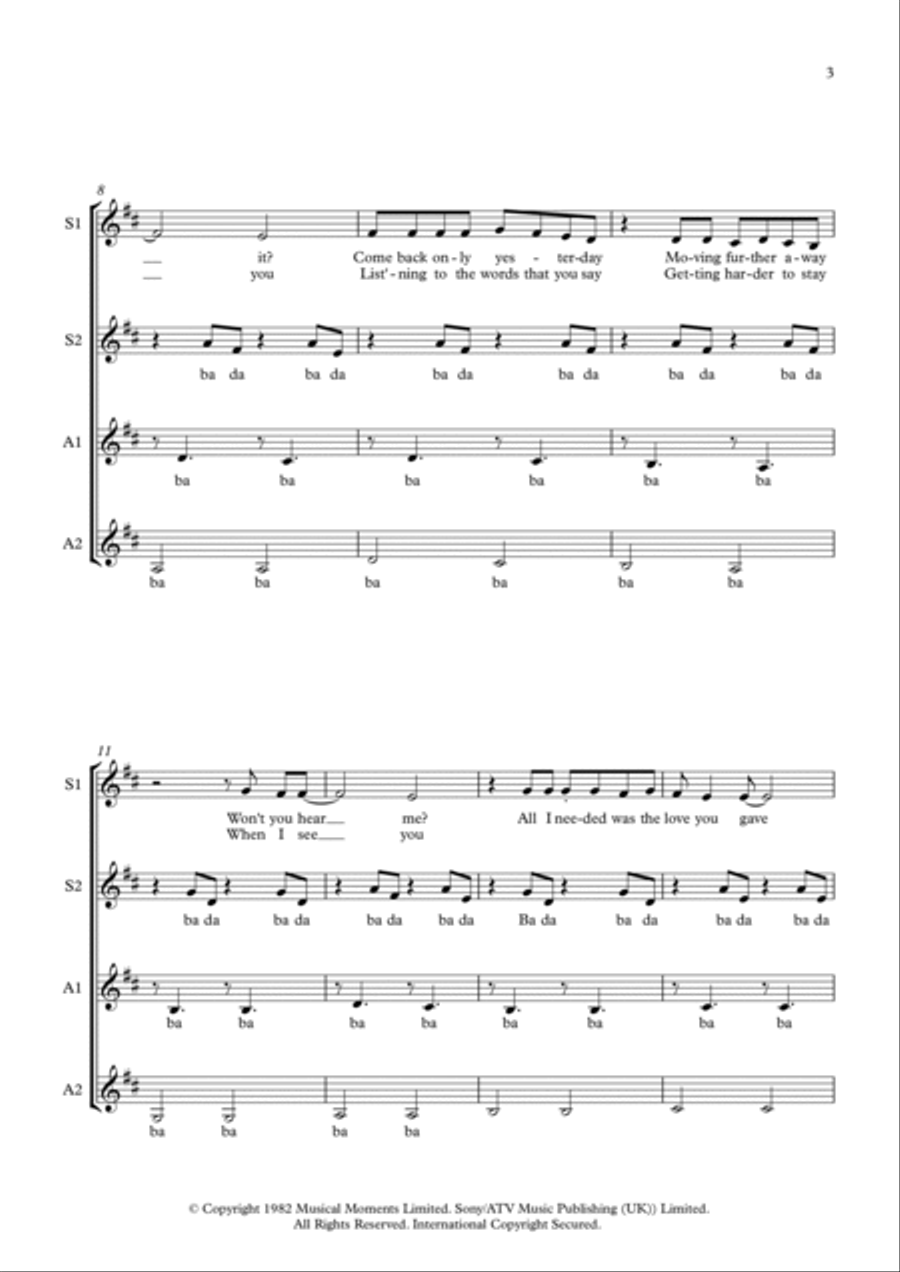 Only You SSA scores gallery preview page 3
