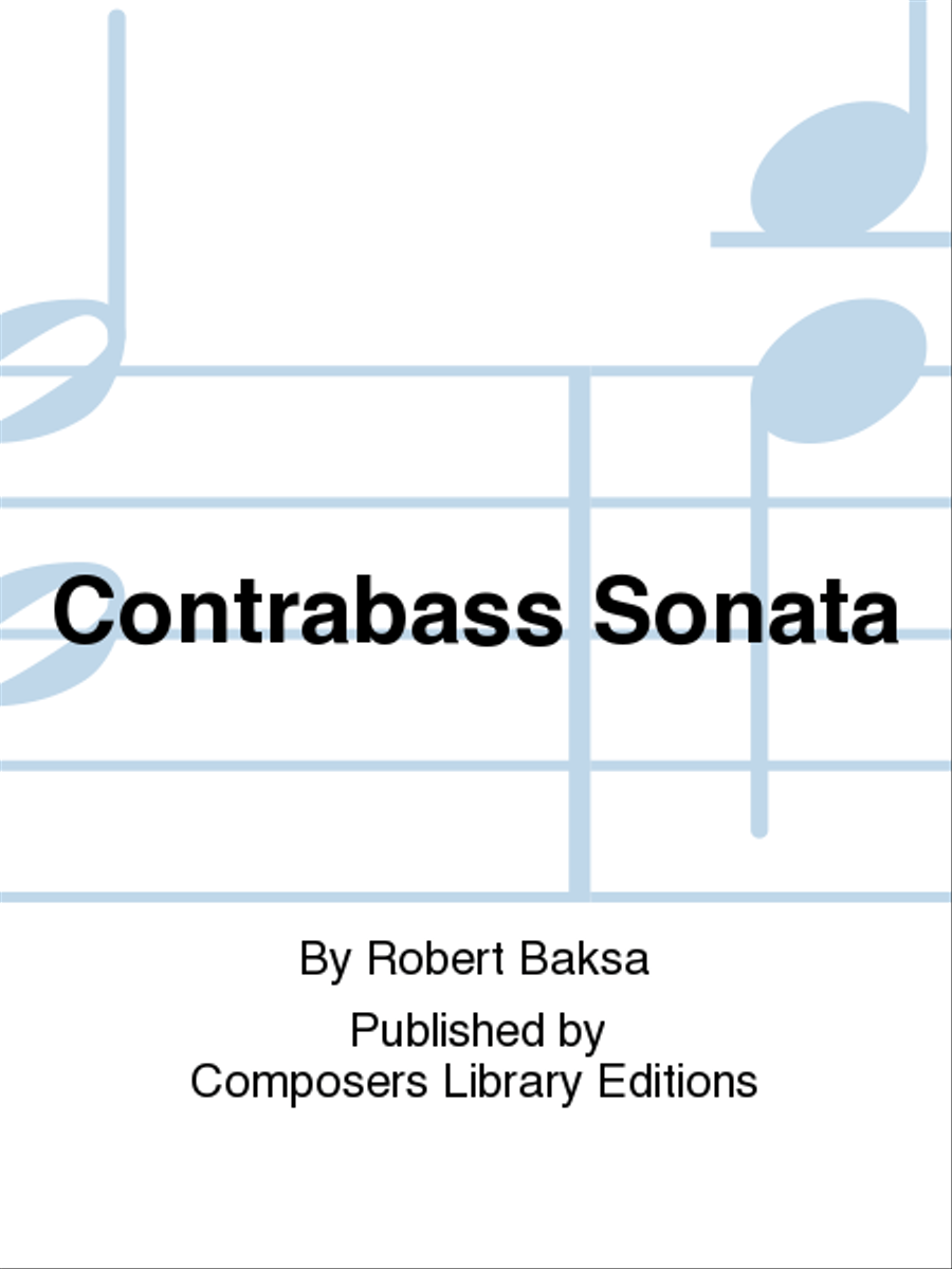 Contrabass Sonata Double Bass scores gallery preview page 1