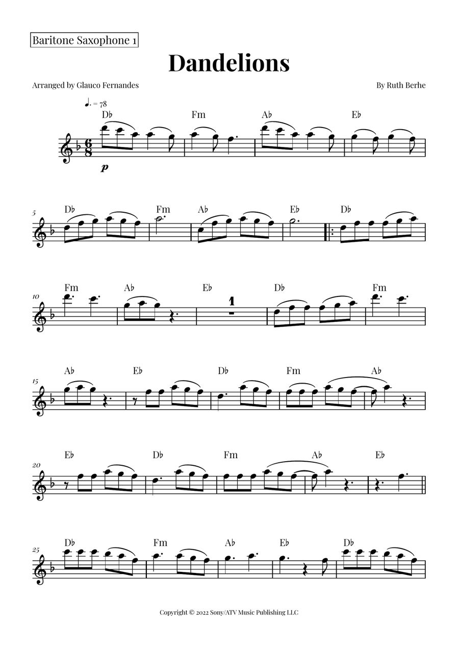 Dandelions Woodwind Duet scores gallery preview page 4