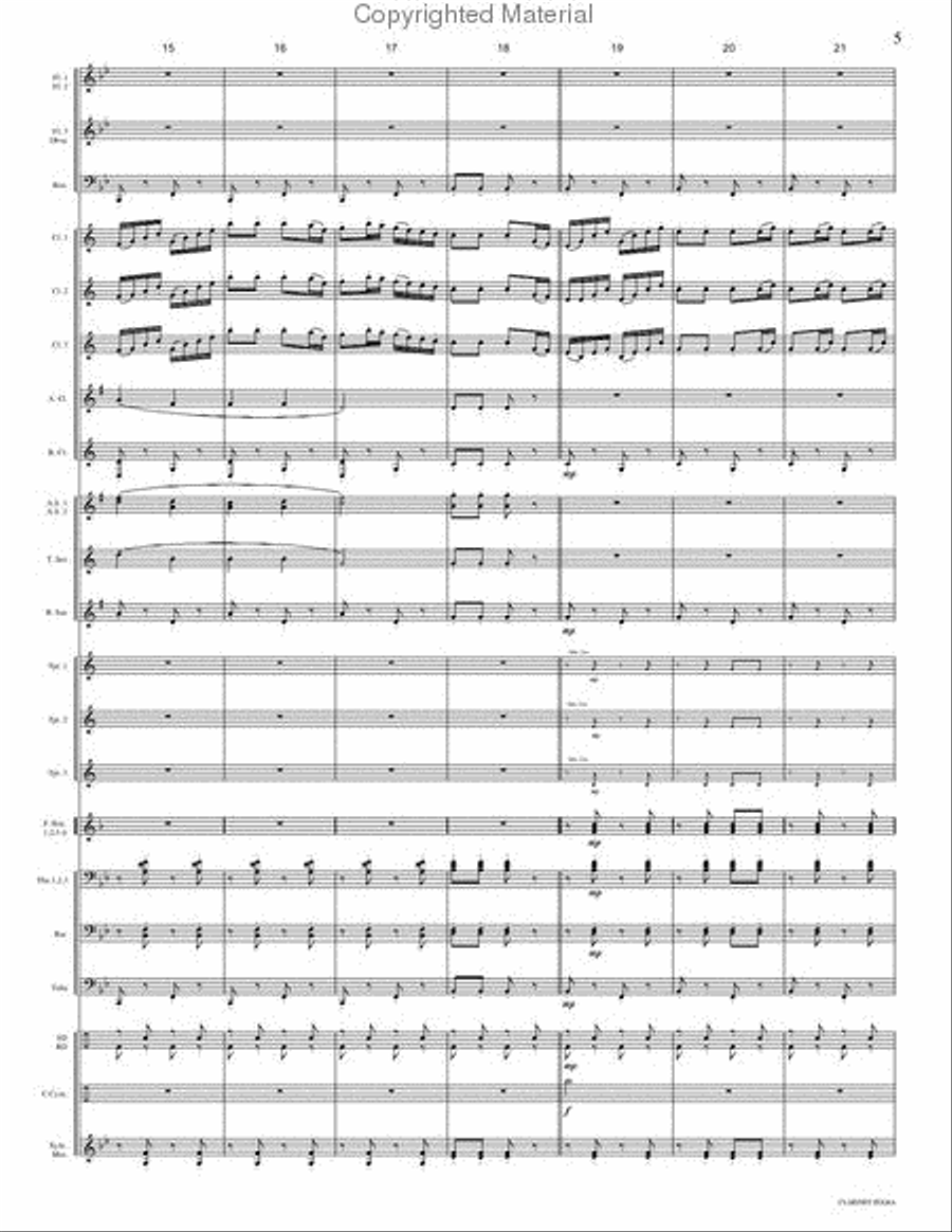 Clarinet Polka Concert Band scores gallery preview page 5
