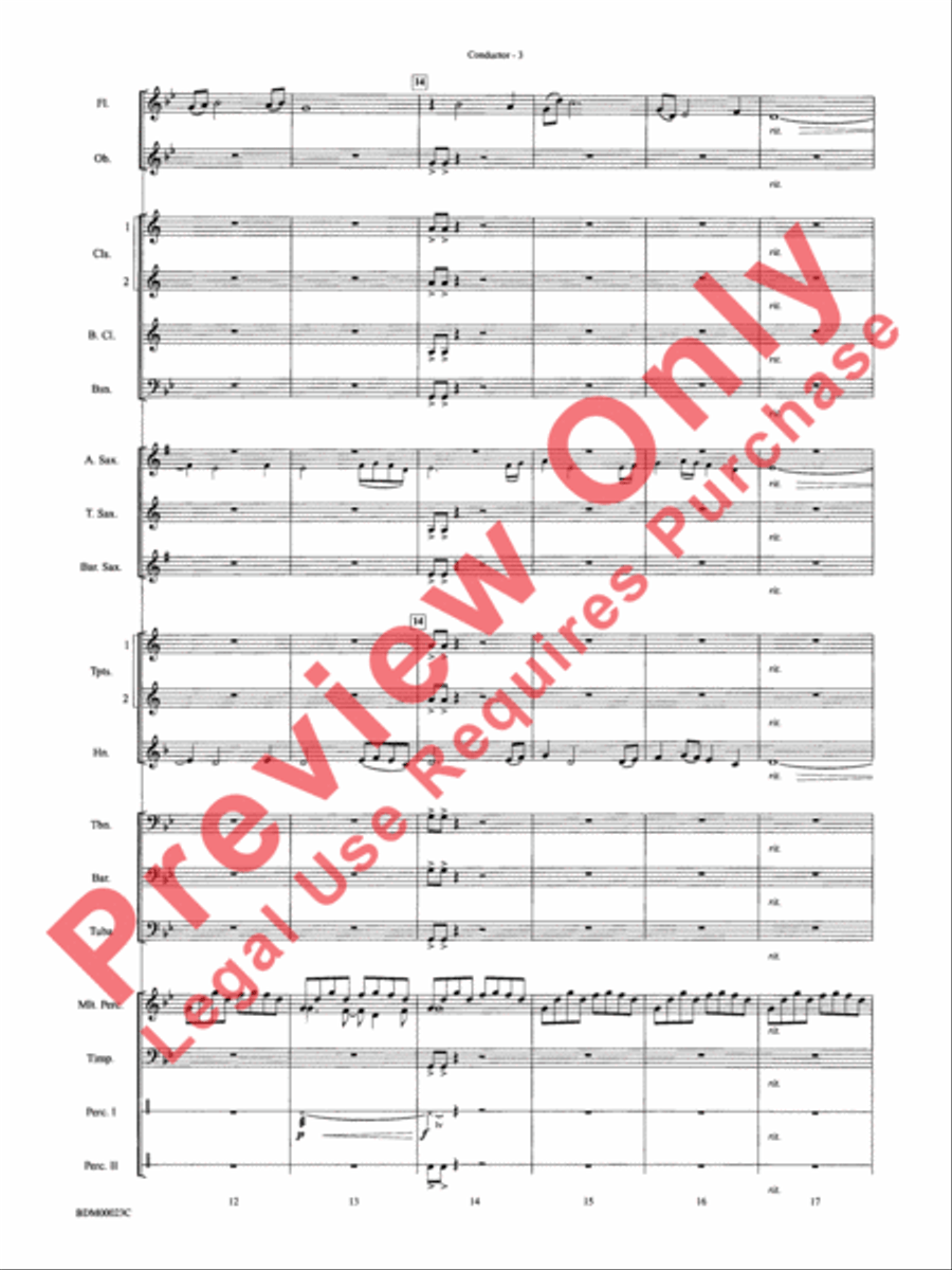 Under the Rice Moon Under the Rice Moon Concert Band scores gallery preview page 6