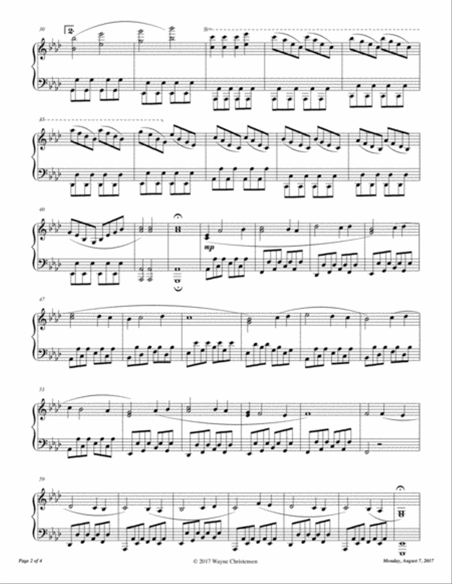 Do Not Go Gentle Piano Solo scores gallery preview page 2