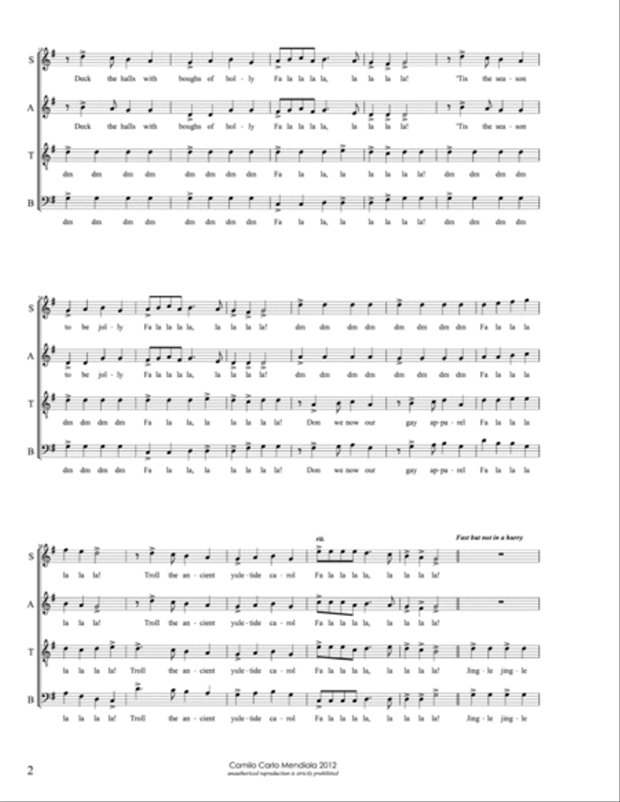 A Christmas Medley A Christmas Medley 4-Part scores gallery preview page 2