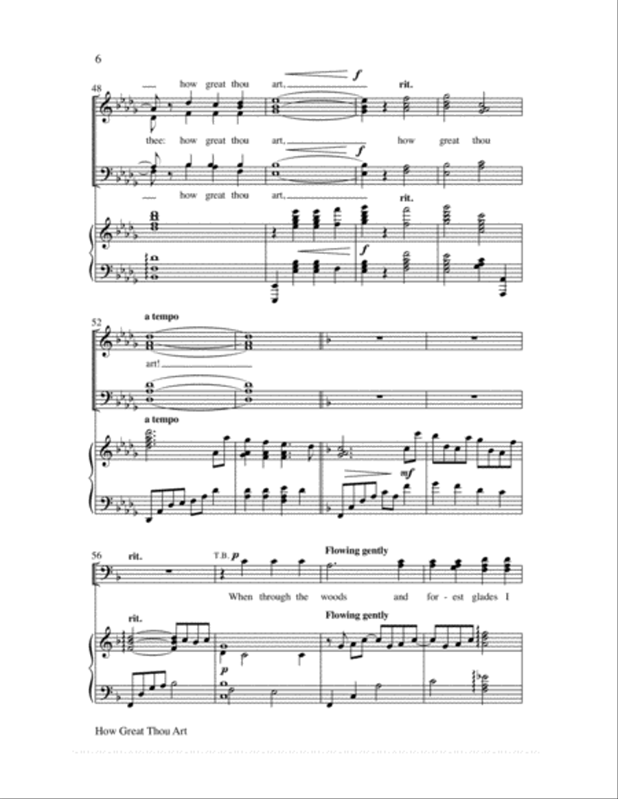 How Great Thou Art How Great Thou Art 4-Part scores gallery preview page 7